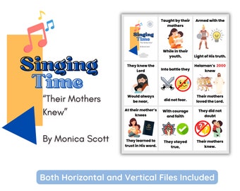 LDS Singing Time | Their Mothers Knew by Monica Scott | Primary Music | Singing Time Flip Chart for Primary | LDS | Book of Mormon