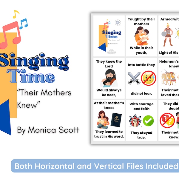 LDS Singing Time | Their Mothers Knew by Monica Scott | Primary Music | Singing Time Flip Chart for Primary | LDS | Book of Mormon