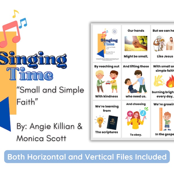 LDS Singing Time | Small and Simple Faith By Killian Scott | Primary Music | Singing Time Flip Chart for Primary Come Follow Me | LDS | Book
