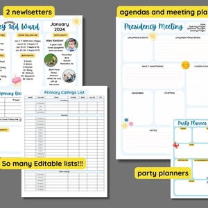 LDS Primary Presidency Planner | Canva Template | Share With Presidency ...