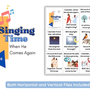 Apr 2025 LDS Singing Time | When He Comes Again | Singing Time Flip Chart for Primary Come Follow Me | Chorister LDS | Instant Download