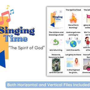 LDS Singing Time | The Spirit of God | Singing Time Flip Chart for Primary Come Follow Me | Instant Download| Chorister LDS | Song Visuals |