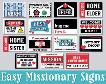 Letreros de bienvenida para misioneros SUD: Carteles de bienvenida en el aeropuerto (Descarga digital)