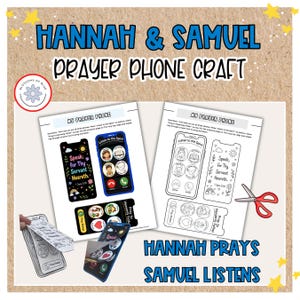 Telefono di preghiera di Anna e Samuele / Come pregare, come ascoltare / Lavoretti biblici / Scuola domenicale / Materiale stampabile cristiano / Antico Testamento