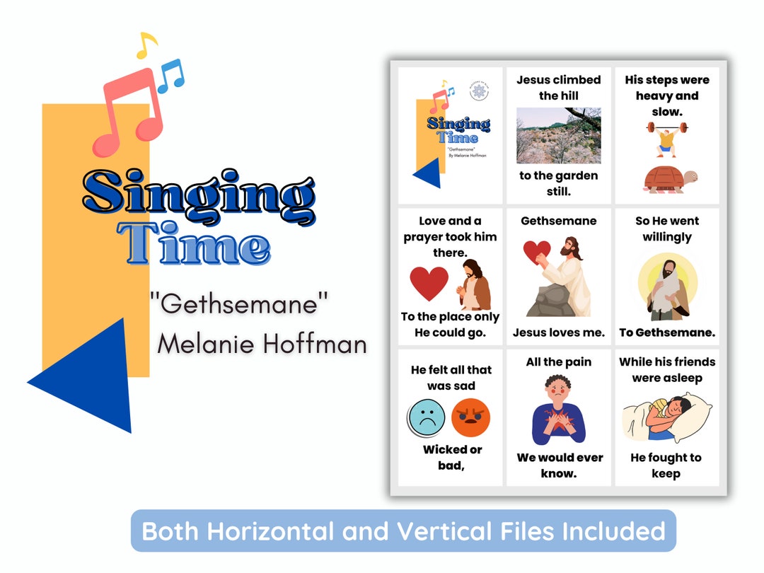2023 LDS Singing Time Gethsemane Primary Music Singing Time Flip Chart for Primary Come Follow