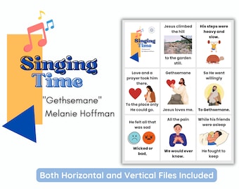 2023 LDS Singing Time | Gethsemane | Primary Music | Singing Time Flip Chart for Primary Come Follow Me | Chorister LDS | Instant download