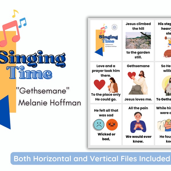 2023 LDS Singing Time | Gethsemane | Primary Music | Singing Time Flip Chart for Primary Come Follow Me | Chorister LDS | Instant download