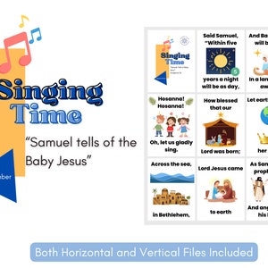 LDS Singing Time | Samuel Tells of the Baby Jesus| Primary Music | Singing Time Flip Chart for Primary Come Follow Me | Horizontal