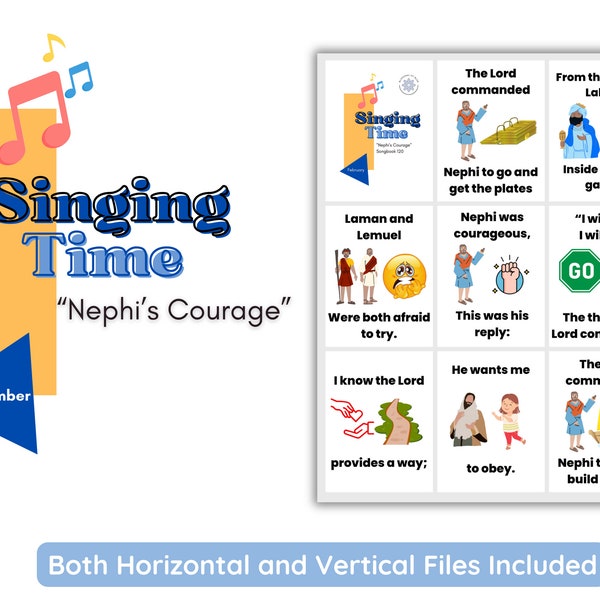 Feb 2024 LDS Singing Time | Nephi's Courage | Primary Music | Singing Time Flip Chart for Primary Come Follow Me | Instant | Song Visuals