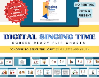 Choose to Serve the Lord by Gillette and Killian | Digital Singing Time Flipchart Presentation | Slideshow Keynote Powerpoint Google Slides
