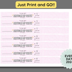 LDS Primary Wristband Assignment Kit Dated and Done Primary Presidency ...