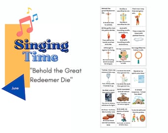 LDS Singing Time | Behold The Great Redeemer Die | Primary Music | Singing Time Flip Chart for Primary Come Follow Me | Instant