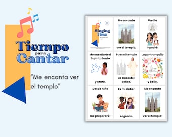 LDS Singing Time Flipchart: Me Encanta Ver el Templo (Digital Download) Come Follow Me