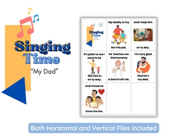 Hora de cantar SUD / Mi papá / Música de primaria / Rotafolio de hora de cantar para primaria / SUD / Canción del día del padre