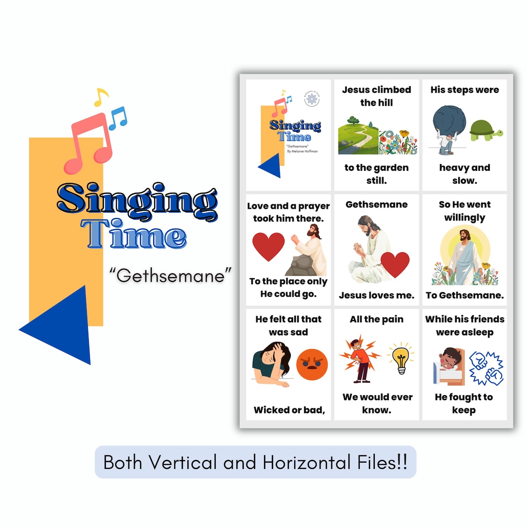 Gethsemane LDS Primary Singing Time Flip Chart (PDF Download) Etsy