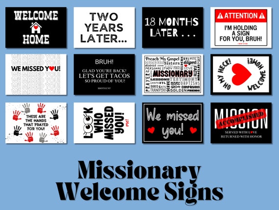 LDS Missionary Welcome Home Signs: Airport Poster Print (Digital Download)