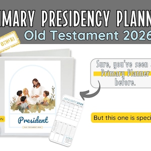 Planificador de la presidencia de la Primaria SUD 2026: Plantilla Canva editable, ¡con imprimibles esenciales incluidos!