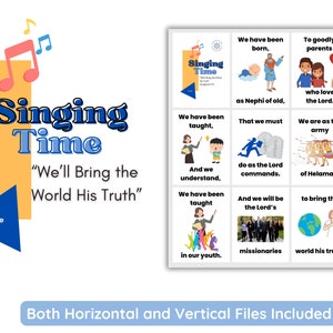 LDS Singing Time | We&#39;ll Bring the World His Truth | Primary Music | Singing Time Flip Chart for Primary Come Follow Me | Instant