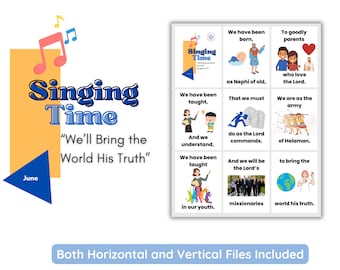 LDS Singing Time | We&#39;ll Bring the World His Truth | Primary Music | Singing Time Flip Chart for Primary Come Follow Me | Instant