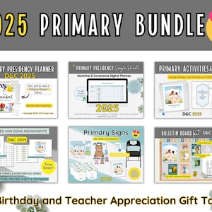LDS Primary Presidency BUNDLE | Canva Templates | Assignment Kit, Chair and Door Signs, Google Sheets, Activity Days, Bulletin Board D&C &#39;25