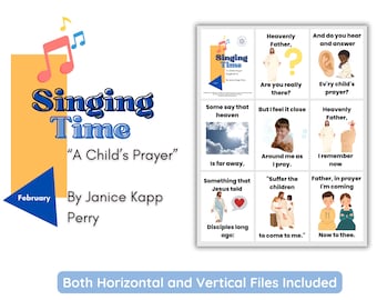 Feb 2025 LDS Singing Time | A Child&#39;s Prayer | Singing Time Flip Chart for Primary Come Follow Me | Instant | Chorister LDS