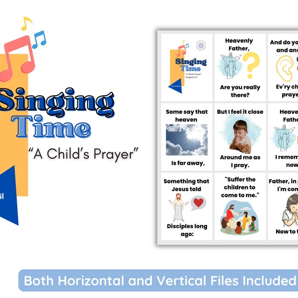 April 2024 LDS Singing Time | A Child's Prayer | Singing Time Flip Chart for Primary Come Follow Me | Instant | Chorister LDS