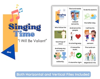 I Will Be Valiant Flip Chart: LDS Primary Singing Time (Digital Download)