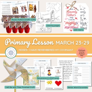23-29 mars | Aides pédagogiques pour le primaire | Venez me suivre Ancien Testament 2026 | MOSE | Fhe | Préparation de leçon facile | Je me suis souvenu de mon alliance.
