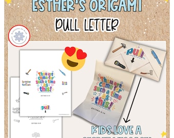 August 3-9 Esther Origami Letter Paper Craft | Esther 3:14 | Sunday School | Christian Printable | Old Testament Come Follow Me FHE Lesson