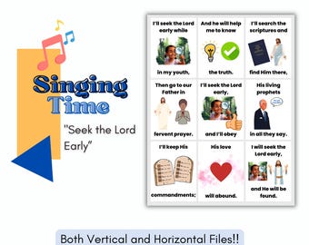 LDS Singing Time Flip Chart: Seek The Lord Early (Digital Download) Come Follow Me