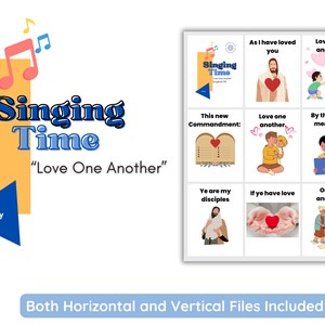 LDS Singing Time | Love One Another | Primary Music | Singing Time Flip Chart for Primary Come Follow Me | Instant PDF