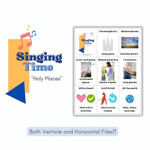 LDS Singing Time | Holy Places | Primary Music | Singing Time Flip Chart for Primary Come Follow Me | Chorister LDS | Song Visual