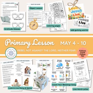 以下が含まれることがあります： 小学校の授業用教材のコレクション。塗り絵、コンパス、そして「Look Jesus and Live」と書かれたカードが含まれています。テーマは宗教教育です。