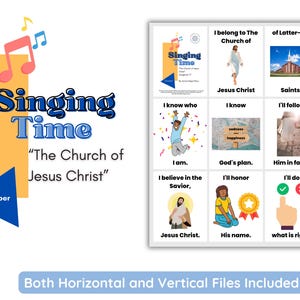 October 2025 LDS Singing Time | The Church of Jesus Christ | Singing Time Flip Chart for Primary Come Follow Me | Chorister LDS Song Visuals