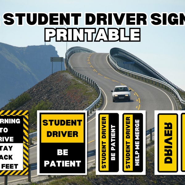 Student Driver Decal Etsy