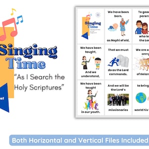 LDS Singing Time | As I Search the Holy Scriptures | Primary Music | Singing Time Flip Chart for Primary Come Follow Me | LDS
