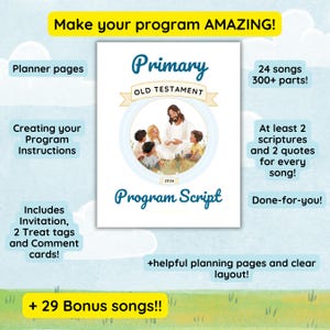 2026 Old Testament Primary Program Script: Customizable LDS Presentation Kit (Digital Download) image 12