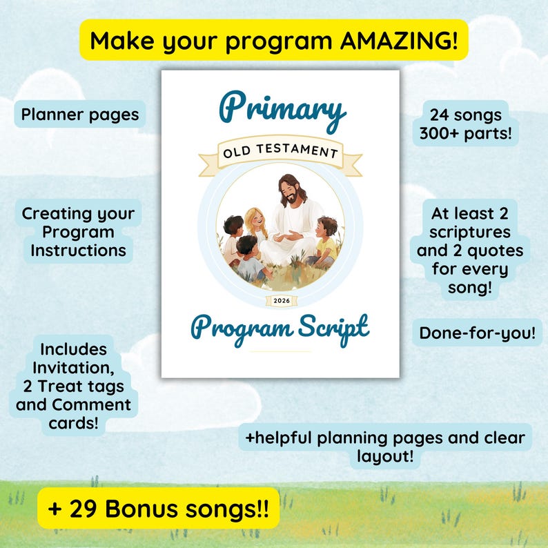 2026 Old Testament Primary Program Script: Customizable LDS Presentation Kit (Digital Download) image 12