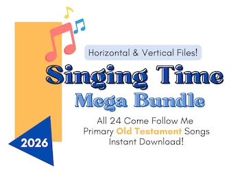 LDS Singing Time Flipcharts: 2026 Old Testament Songs (Digital Download)
