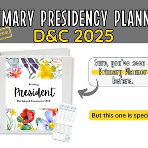 LDS Primary Presidency Planner | Canva Template | Share with Presidency | Primary Binder Printables | Editable | Doctrine and Covenants 2025