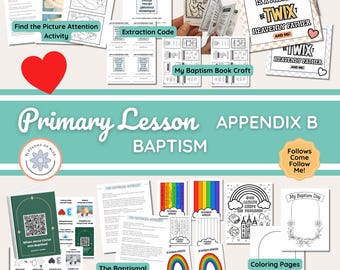 Appendix B Baptism | Primary Lesson Helps | Come Follow Me 2026 | Covenants and Promises | Fhe |  Family helps