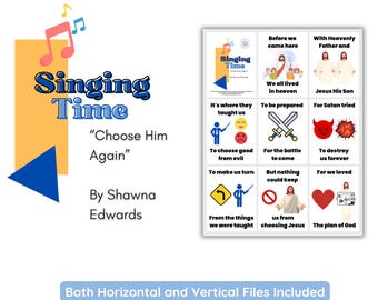 Choose Him Again by Shawna Edwards | LDS Primary Singing Time Flip Chart (Digital Download)