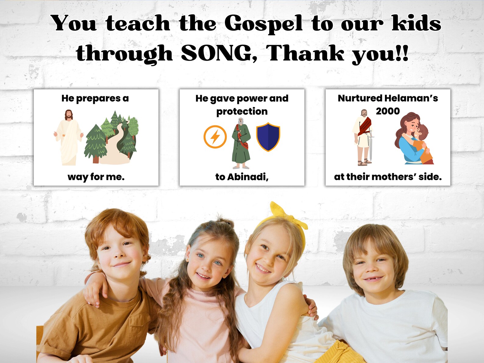 LDS Primary Singing Time Flip Chart He Prepares a Way (digital