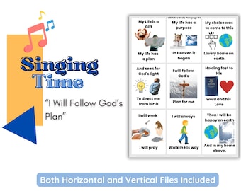 I Will Follow God's Plan: LDS Primary Music Chart (Digital Download)