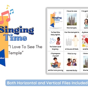 Sep 2025 LDS Singing Time | I love to see the Temple | Singing Time Flip Chart for Primary Come Follow Me | Chorister LDS