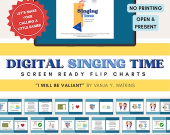 I Will Be Valiant | Digital Singing Time Flipchart Presentation | Slideshow Keynote Powerpoint Google Slides