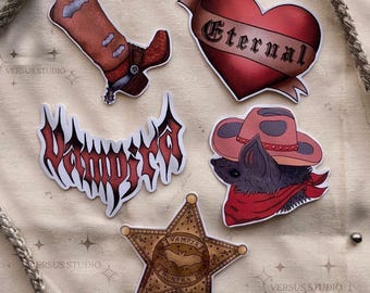 Cowboy Vampire Sticker Pack