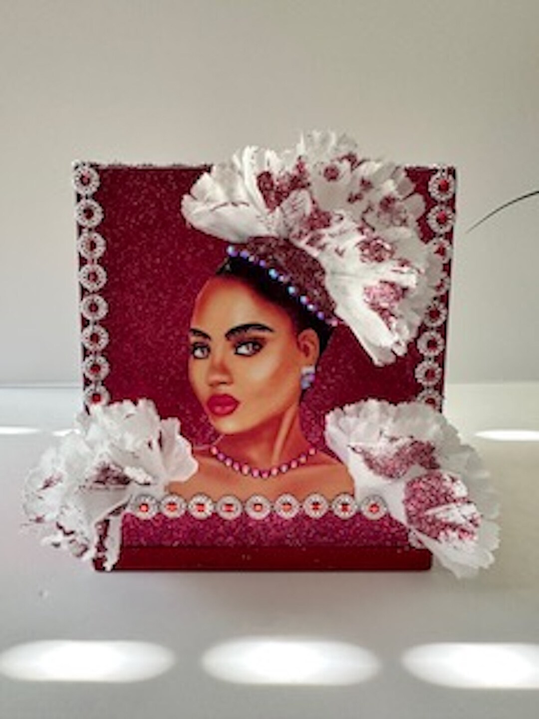 Tissue Box Cover Diva Tissue Box Afro American Art Wooden Etsy