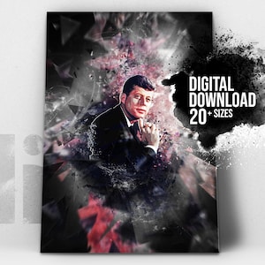 President John F. Kennedy (JFK) Poster | Digital Printable | Canvas Wall Art | Gift for him | Gift for her | Home Decor | Modern Art Prints