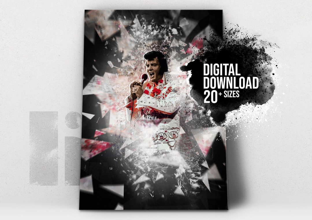 Elvis Presley Poster | Digital Printable | Canvas Wall Art | Artist ...